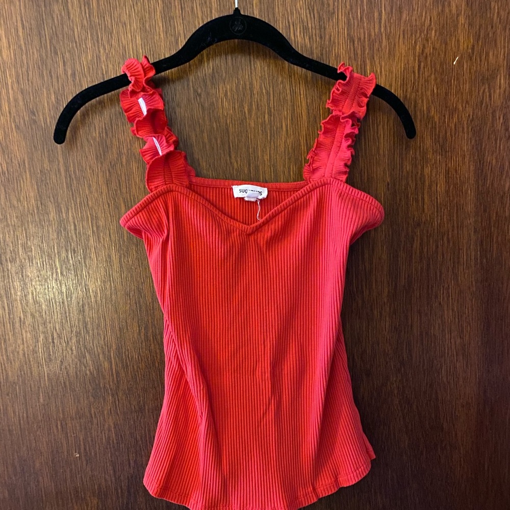Red tank top